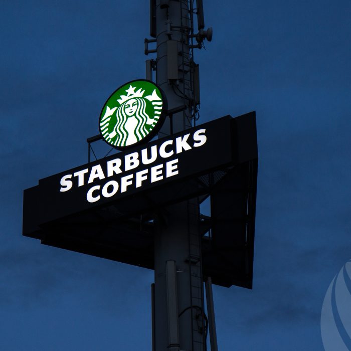 Reclamemast Starbucks